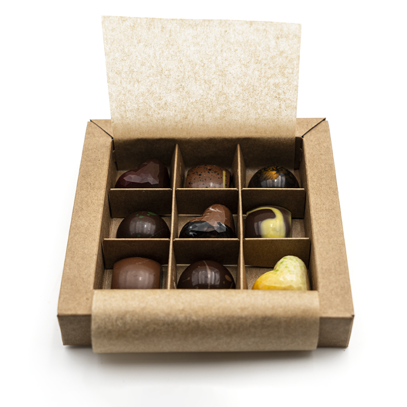 Coffret X49 Pralines Et Ganaches Noir Et Lait